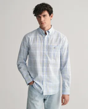 Camicia a quadri in popeline regular fit