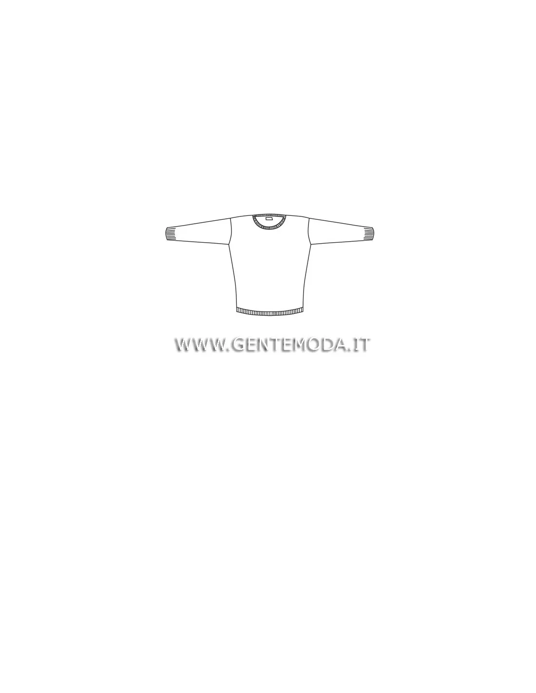 Plus Size Blue Cotton Crew Neck Long Sleeve T-shirt